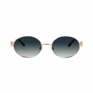 Óculos de sol Iceberg metal dourado com lentes degradé verdes